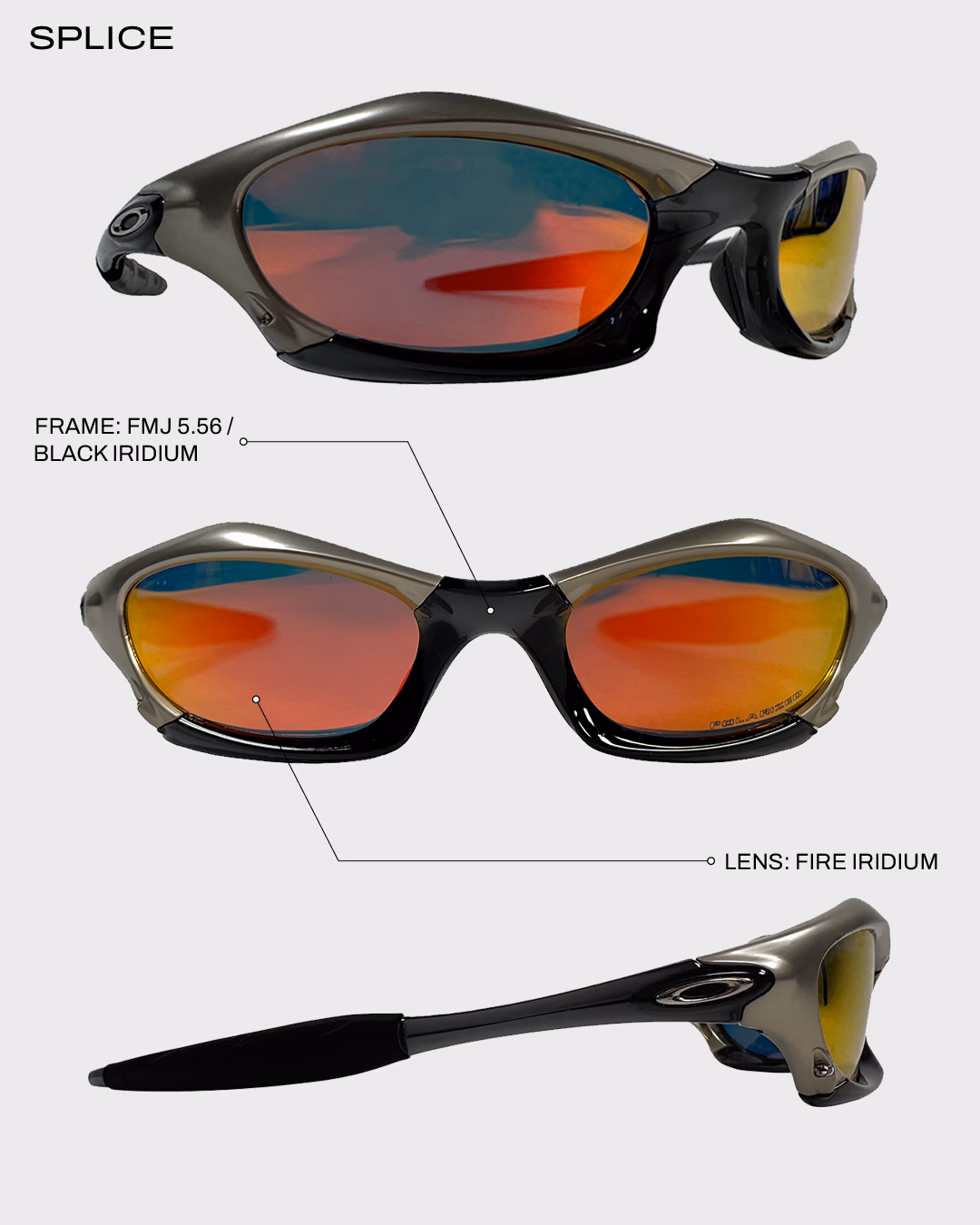 Masque solaire technique enveloppant d'inspiration sportive